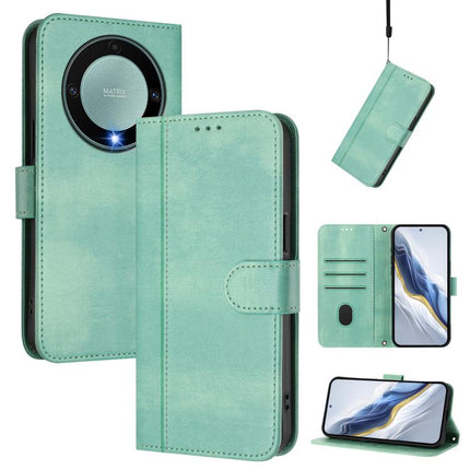 Line Splicing Buckle Retro Leather Phone Case, For Honor X9a / Magic 5 Lite / X40, For Honor 80 GT, For Honor 80