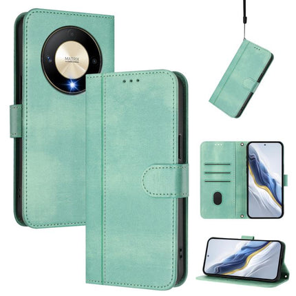 Line Splicing Buckle Retro Leather Phone Case, For Honor X8b 4G Global, For Honor X9b / Honor Magic6 Lite 5G, For Honor 100 Pro