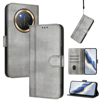 Line Splicing Buckle Retro Leather Phone Case, For Honor 400 Global 156.5mm, For Honor X8c 4G Global, For Honor X9c / Magic7 Lite