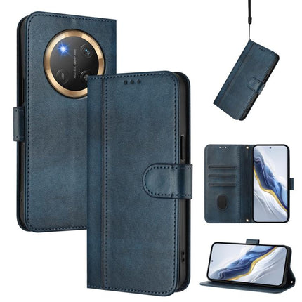 Line Splicing Buckle Retro Leather Phone Case, For Honor 400 Global 156.5mm, For Honor X8c 4G Global, For Honor X9c / Magic7 Lite