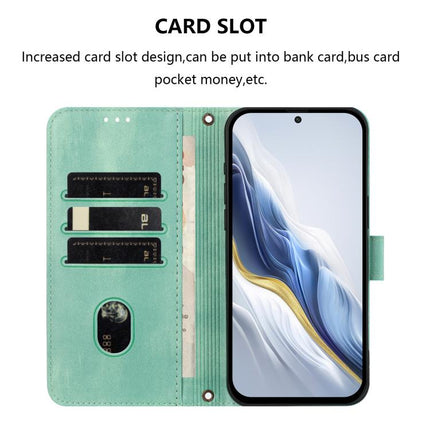 Line Splicing Buckle Retro Leather Phone Case, For Honor Power, For Honor Play 60, For Honor 400 Lite Global