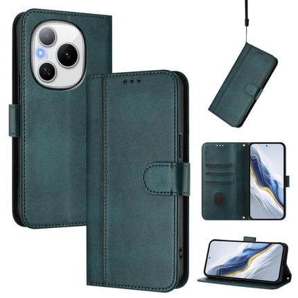 Line Splicing Buckle Retro Leather Phone Case, For Honor Power, For Honor Play 60, For Honor 400 Lite Global