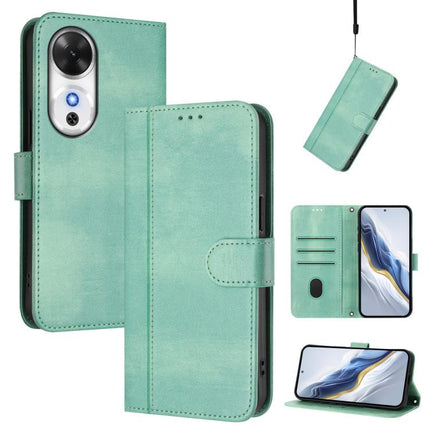 Line Splicing Buckle Retro Leather Phone Case, For Honor Power, For Honor Play 60, For Honor 400 Lite Global