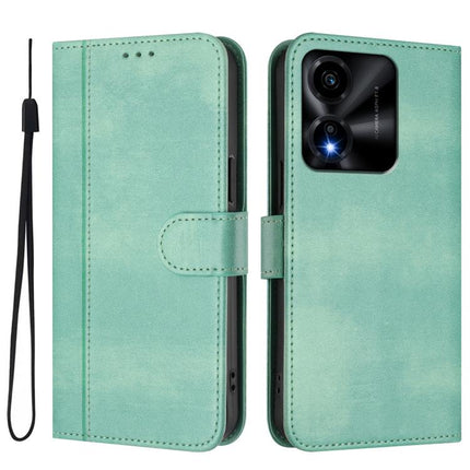 Line Splicing Buckle Retro Leather Phone Case, For Honor X5c Plus, For Honor X6c 4G, For Honor 400 Pro Global 160.8mm