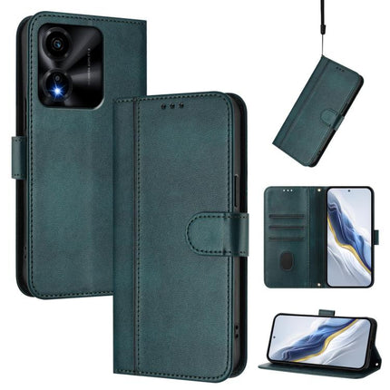 Line Splicing Buckle Retro Leather Phone Case, For Honor X5c Plus, For Honor X6c 4G, For Honor 400 Pro Global 160.8mm