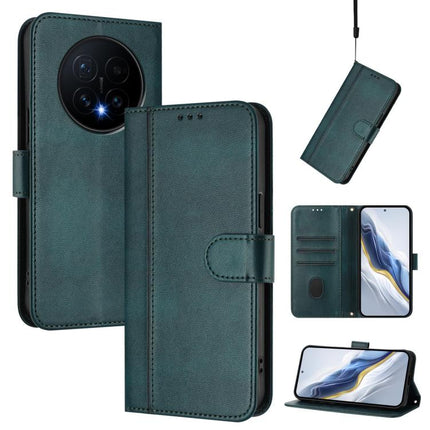 Line Splicing Buckle Retro Leather Phone Case, For Honor Magic8 Pro, For Honor Magic8, For Honor Play 70 Plus