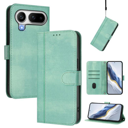 Line Splicing Buckle Retro Leather Phone Case, For Honor 600 Lite Global, For Honor Magic8 Pro Air 5G, For Honor X8d 4G