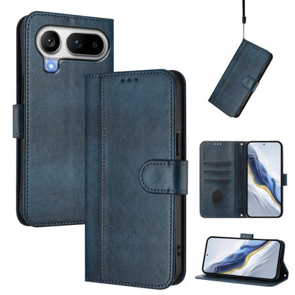 Line Splicing Buckle Retro Leather Phone Case, For Honor 600 Lite Global, For Honor Magic8 Pro Air 5G, For Honor X8d 4G