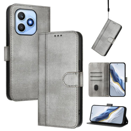 Line Splicing Buckle Retro Leather Phone Case, For Honor 600 Lite Global, For Honor Magic8 Pro Air 5G, For Honor X8d 4G