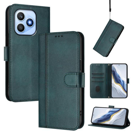Line Splicing Buckle Retro Leather Phone Case, For Honor 600 Lite Global, For Honor Magic8 Pro Air 5G, For Honor X8d 4G