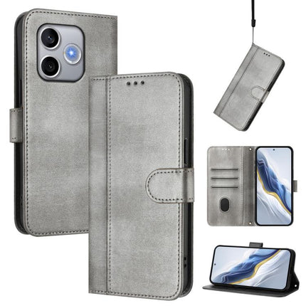 Line Splicing Buckle Retro Leather Phone Case, For Honor 600 Lite Global, For Honor Magic8 Pro Air 5G, For Honor X8d 4G