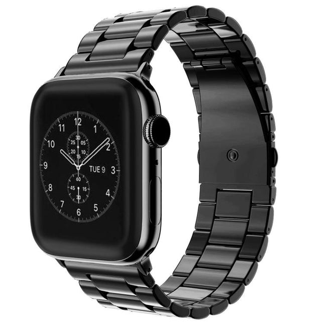 xDfind Three Beads Fold Buckle Stainless Steel Watch Band, For Apple Watch 46mm / 49mm / 45mm / 44mm, For Apple Watch 42mm / 41mm / 40mm / 38mm