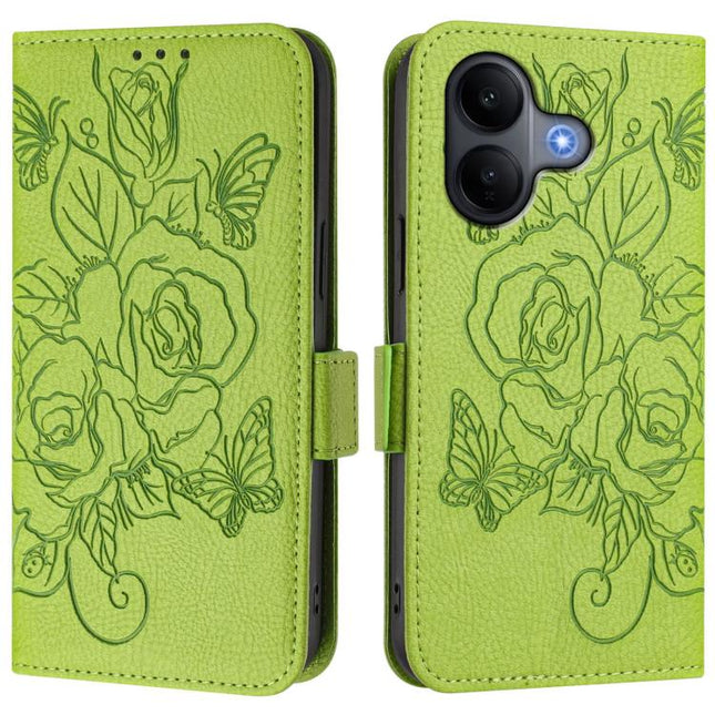 Embossed Rose RFID Anti-theft Leather Phone Case, For vivo V60 Lite 5G Global, For vivo Y400 5G Global, For vivo Y400 4G, For vivo V60 5G Global