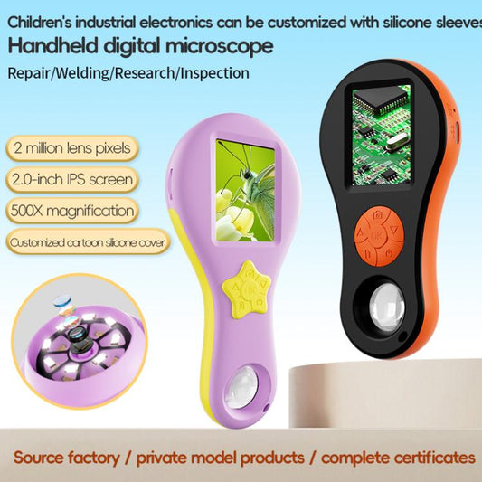 2 inch IPS Screen Children Handheld Digital Microscope 500X Magnification, T56, T57