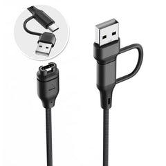 xDfind 2 in 1 Type-C and USB-A Ports Watch Charging Cable, Length: 1m