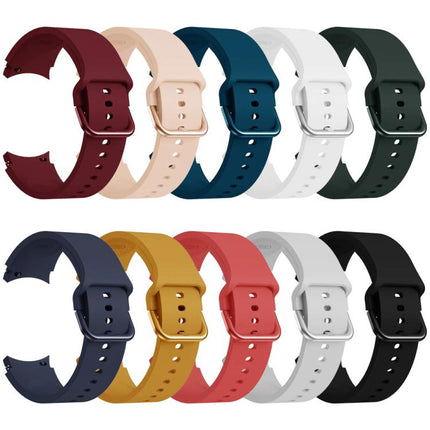 xDfind Solid Color Colorful Buckle Quick Release Silicone Watch Band, For Samsung Galaxy Watch5 / Watch5 Pro, For Samsung Galaxy Watch4 / Watch4 Classic
