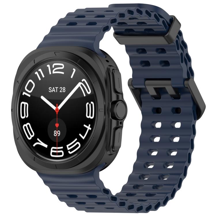 xDfind Ocean Hole Dual Buckle Silicone Watch Band, For Samsung Galaxy Watch Ultra 47mm / Ultra 2025
