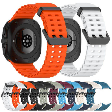 xDfind Ocean Hole Dual Buckle Silicone Watch Band, For Samsung Galaxy Watch Ultra 47mm / Ultra 2025