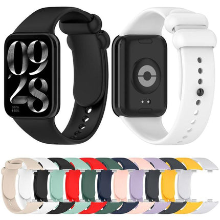 xDfind Solid Color Black Buckle Silicone Watch Band, For Xiaomi Band 9 Pro/8 Pro/Redmi Watch 5/4, For Redmi Watch 6 / Watch 5 / Watch 4