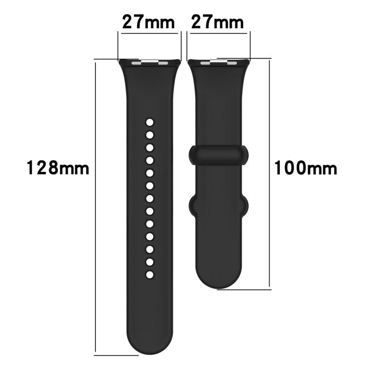 xDfind Solid Color Black Buckle Silicone Watch Band, For Xiaomi Band 9 Pro/8 Pro/Redmi Watch 5/4, For Redmi Watch 5 / Redmi Watch 4