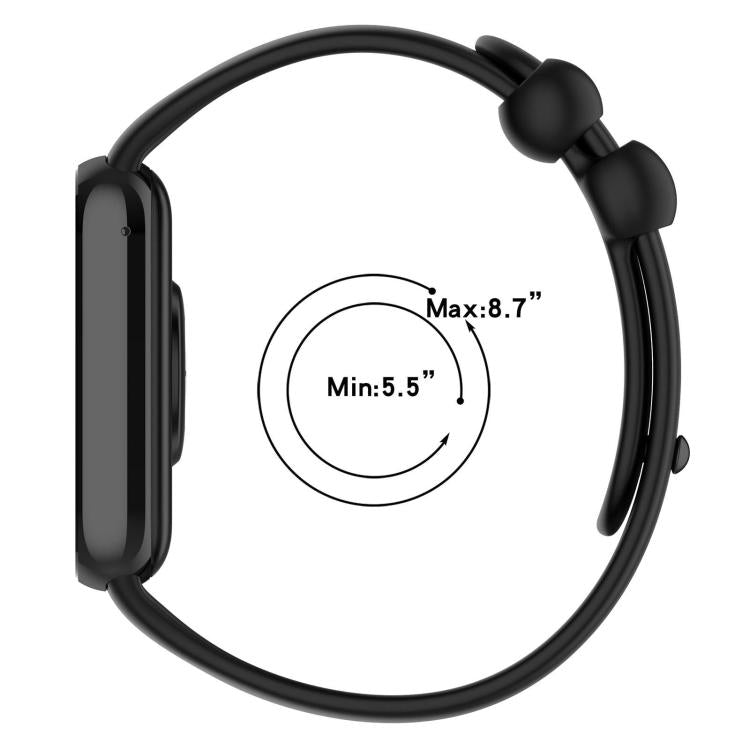 xDfind Solid Color Black Buckle Silicone Watch Band, For Xiaomi Band 9 Pro/8 Pro/Redmi Watch 5/4, For Redmi Watch 5 / Redmi Watch 4