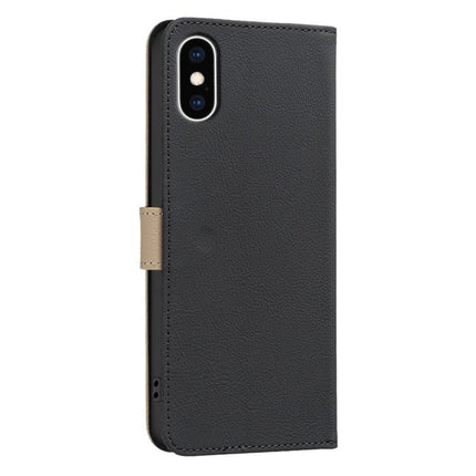 Splicing Color Hollow Flower Pattern RFID Leather Phone Case