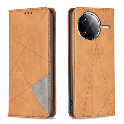 Rhombus Texture Magnetic Leather Phone Case, For Xiaomi 15T 5G, For Xiaomi Poco C71, For Xiaomi Poco F7 Pro / F7 Ultra