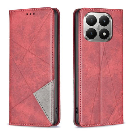 Rhombus Texture Magnetic Leather Phone Case, For Xiaomi 15T 5G, For Xiaomi Poco C71, For Xiaomi Poco F7 Pro / F7 Ultra