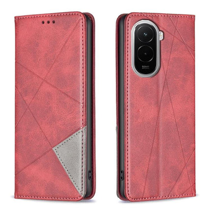 Rhombus Texture Magnetic Leather Phone Case, For Xiaomi 17T Pro 5G, For Xiaomi 17T 5G, For Xiaomi Poco M7 4G 169mm, For Xiaomi 15T Pro