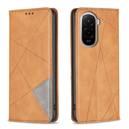 Rhombus Texture Magnetic Leather Phone Case, For Xiaomi 17T Pro 5G, For Xiaomi 17T 5G, For Xiaomi Poco M7 4G 169mm, For Xiaomi 15T Pro