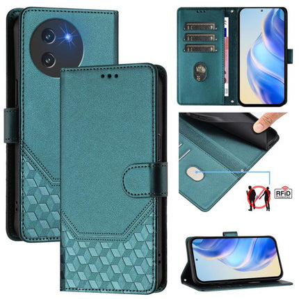 Honeycomb Embossing RFID Leather Phone Case, For Doogee Note 56 / Note 56 Pro, For Doogee N60 Pro, For Doogee Note 59 / Note 59 Pro