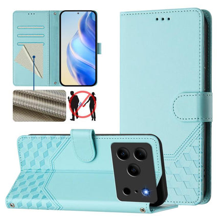 Honeycomb Embossing RFID Leather Phone Case, For Doogee Note 56 / Note 56 Pro, For Doogee N60 Pro, For Doogee Note 59 / Note 59 Pro