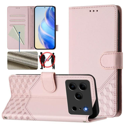 Honeycomb Embossing RFID Leather Phone Case, For Doogee Note 56 / Note 56 Pro, For Doogee N60 Pro, For Doogee Note 59 / Note 59 Pro