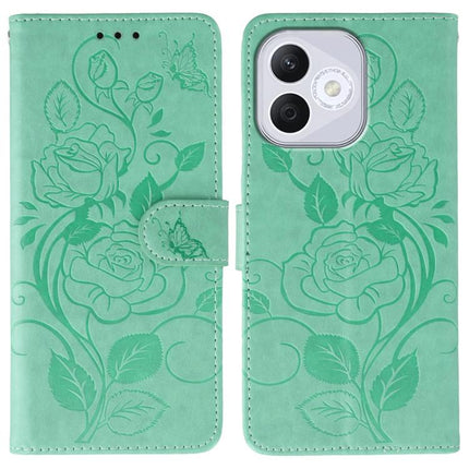 Rose Butterfly Embossed Leather Phone Case, For Honor X6c 4G, For Honor 400 Pro Global 160.8mm, For Honor 400 Lite Global, For Honor 400 Global 156.5mm