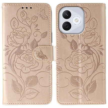 Rose Butterfly Embossed Leather Phone Case, For Honor X6c 4G, For Honor 400 Pro Global 160.8mm, For Honor 400 Lite Global, For Honor 400 Global 156.5mm