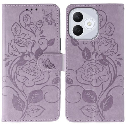 Rose Butterfly Embossed Leather Phone Case, For Honor X6c 4G, For Honor 400 Pro Global 160.8mm, For Honor 400 Lite Global, For Honor 400 Global 156.5mm