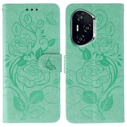 Rose Butterfly Embossed Leather Phone Case, For Honor X6c 4G, For Honor 400 Pro Global 160.8mm, For Honor 400 Lite Global, For Honor 400 Global 156.5mm