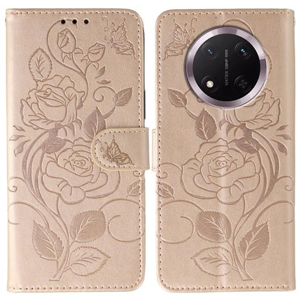 Rose Butterfly Embossed Leather Phone Case, For Honor Magic7 Lite / X9c, For Honor Magic7 Pro, For Honor X7c / Play 60 Plus, For Honor Magic6 Lite / X50 / X9b