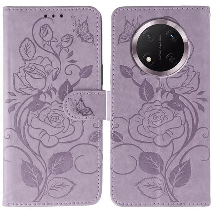 Rose Butterfly Embossed Leather Phone Case, For Honor Magic7 Lite / X9c, For Honor Magic7 Pro, For Honor X7c / Play 60 Plus, For Honor Magic6 Lite / X50 / X9b