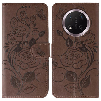 Rose Butterfly Embossed Leather Phone Case, For Honor Magic7 Lite / X9c, For Honor Magic7 Pro, For Honor X7c / Play 60 Plus, For Honor Magic6 Lite / X50 / X9b