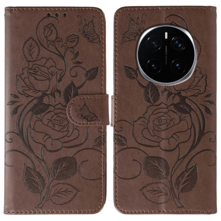 Rose Butterfly Embossed Leather Phone Case, For Honor Magic7 Lite / X9c, For Honor Magic7 Pro, For Honor X7c / Play 60 Plus, For Honor Magic6 Lite / X50 / X9b