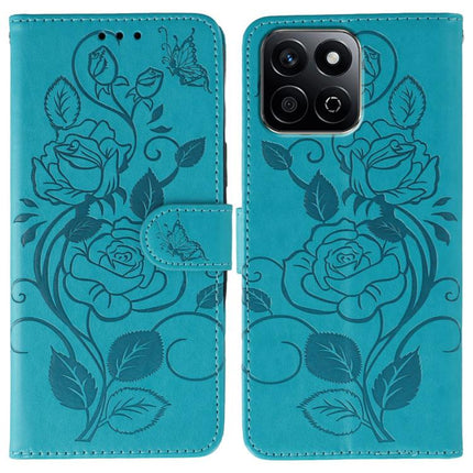 Rose Butterfly Embossed Leather Phone Case, For Honor Magic7 Lite / X9c, For Honor Magic7 Pro, For Honor X7c / Play 60 Plus, For Honor Magic6 Lite / X50 / X9b