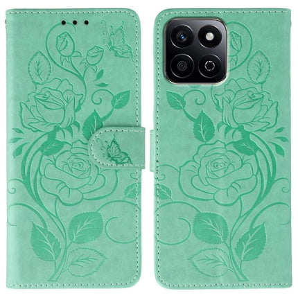 Rose Butterfly Embossed Leather Phone Case, For Honor Magic7 Lite / X9c, For Honor Magic7 Pro, For Honor X7c / Play 60 Plus, For Honor Magic6 Lite / X50 / X9b