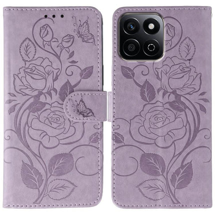 Rose Butterfly Embossed Leather Phone Case, For Honor Magic7 Lite / X9c, For Honor Magic7 Pro, For Honor X7c / Play 60 Plus, For Honor Magic6 Lite / X50 / X9b