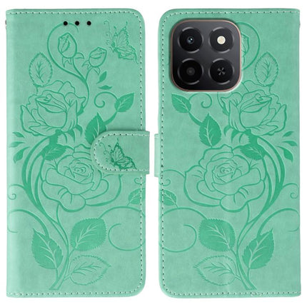 Rose Butterfly Embossed Leather Phone Case, For Honor X6c 4G, For Honor 400 Pro Global 160.8mm, For Honor 400 Lite Global, For Honor 400 Global 156.5mm
