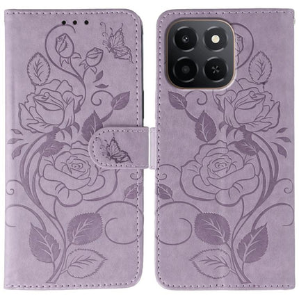 Rose Butterfly Embossed Leather Phone Case, For Honor X6c 4G, For Honor 400 Pro Global 160.8mm, For Honor 400 Lite Global, For Honor 400 Global 156.5mm