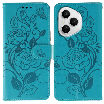 Rose Butterfly Embossed Leather Phone Case, For Honor X6c 4G, For Honor 400 Pro Global 160.8mm, For Honor 400 Lite Global, For Honor 400 Global 156.5mm