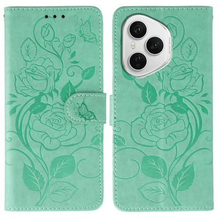 Rose Butterfly Embossed Leather Phone Case, For Honor X6c 4G, For Honor 400 Pro Global 160.8mm, For Honor 400 Lite Global, For Honor 400 Global 156.5mm