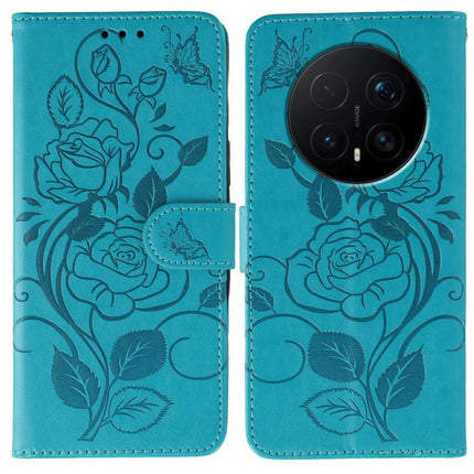 Rose Butterfly Embossed Leather Phone Case, For Honor Magic8 Pro, For Honor Magic8, For Honor X7d 5G, For Honor X5c Plus