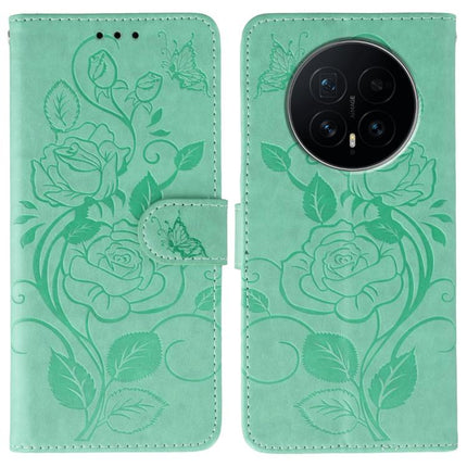 Rose Butterfly Embossed Leather Phone Case, For Honor Magic8 Pro, For Honor Magic8, For Honor X7d 5G, For Honor X5c Plus